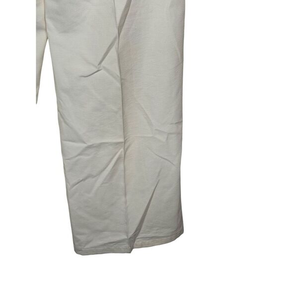 Da-Nang Surplus Women's Pants Logo Wide-Legs Mid-Rise Casual Cotton Cream Size 6 - Picture 4 of 10